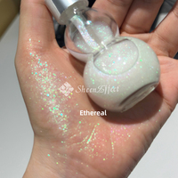 Sheeneffect Aurora fard à paupières blanc à arc-en-ciel liquide miroitant pour pommettes et surligneur éclat complet du corps