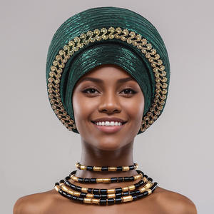 Zifeng OEM nouveau chapeau bandeau multi-couches musulman africain et <span class=keywords><strong>sud</strong></span>-américain plaqué or Hijab - Product Image 3