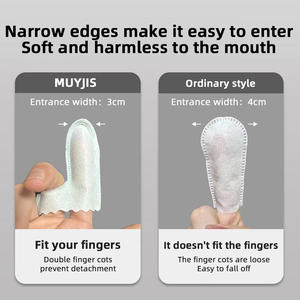 Gants jetables <span class=keywords><strong>double</strong></span> <span class=keywords><strong>face</strong></span> pour le nettoyage doux et les soins des gencives, lingettes pour animaux de compagnie, lingettes pour le nettoyage des dents pour chiens et chats - Product Image 4