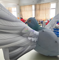 Pigeon gonflable géant de dessin animé Modèle de pigeon de paix gonflable blanc réaliste pour décoration publicitaire