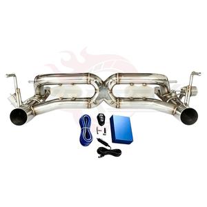 Vortex SS304 Valved Rear Muffler <b>Exhaust</b> for Ferrari 488 GTB Spider 3.9T V8 Engine X-Pipe Direct Fit - Product Image 2