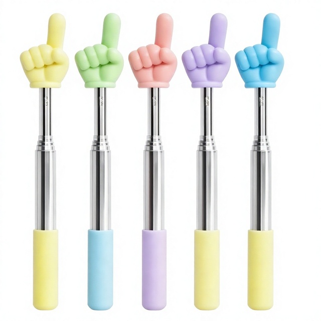 Retractable Telescopic Finger Pointer Stick for Teacher Classroom Teaching