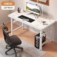 Table d'ordinateur pliable et durable pour bureau à domicile ou dortoir étudiant Bureau simple avec installation gratuite pour les jeux dans la chambre à coucher
