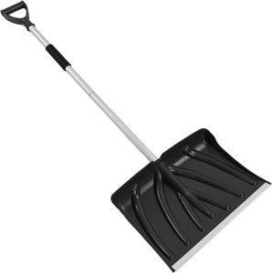 Pelle à neige en plastique robuste avec manche en aluminium et poignée en D, idéale pour le déneigement des allées ou des trottoirs, 21 pouces - Product Image 1