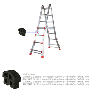 Tappi terminali per scale telescopiche. Profilo da 67 mm. Sezioni interne. Versione 2019. - Product Image 2