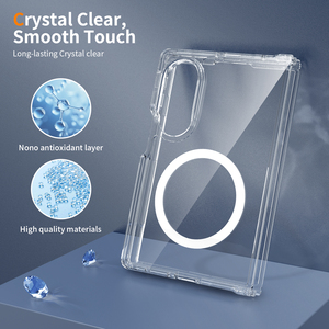 Funda Transparente para Teléfono con Logotipo Personalizado para Samsung Galaxy Z Fold 8, Anillo Magnético Ancho, Carga Inalámbrica, TPU, PC, Cubierta Transparente Ultrafina - Product Image 4