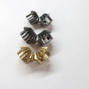 Gleason 6mm Hole Size 45 Degree 1M 20 Teeth In 1045 Steel 304 Stainless Steel And Brass Small Straight Miter Bevel Gears