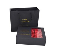 Enveloppe en carton d'emballage de fleur réutilisable de luxe de logo personnalisé boîte d'expédition populaire de rose gaufrée de finition mate de stratification Chine