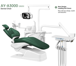 Fauteuil dentaire Icare Medical avec siège en cuir multicolore, design chariot et lumière LED à capteur - Product Image 2