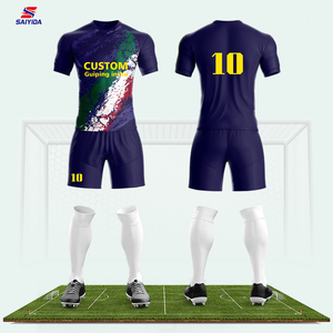 新设计定制男式足球服套装透气100% 涤纶运动服儿童队服OEM服务 - Product Image 3