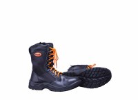 Bottes de lutte contre l'incendie Bottes en cuir de toile Pompier Bottes en cuir noir Pompier Chaussures de sécurité de sauvetage