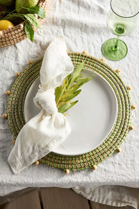 Vente en gros de sets de table de restaurant en jonc de mer naturel pour décoration de vaisselle napperon vietnamien - Product Image 2