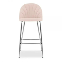 Tabouret de bar en velours pas cher, style moderne minimaliste, pour la maison, café, mobilier décontracté, chaises hautes de bar avec métal doré