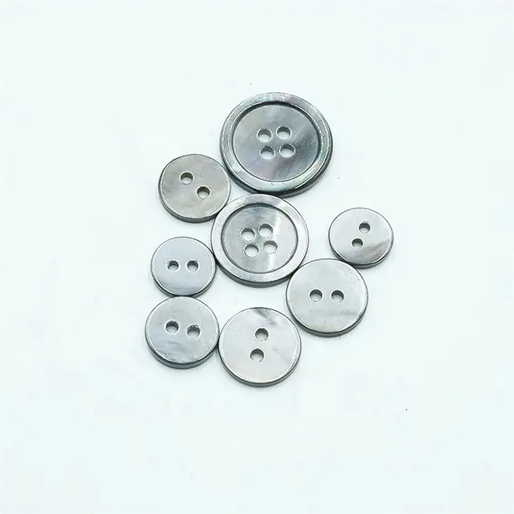 Boutons de mode simples 2 4 trous bouton de coquille naturelle ronde boutons de haute qualité pour vêtements