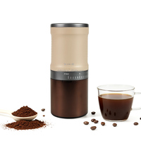 Moulin à café électrique portable ABS 304 SS avec noyau en céramique, rechargeable par USB, 800 mAh, écran LED, machine à moudre le café