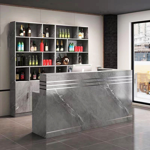 Giá Rẻ Hiện Đại Văn Phòng Tùy Chỉnh L Hình Dạng Phía Trước Bàn Quầy Tiếp Tân Bàn Khách Sạn Tóc Salon Bàn Tiếp Tân - Product Image 5