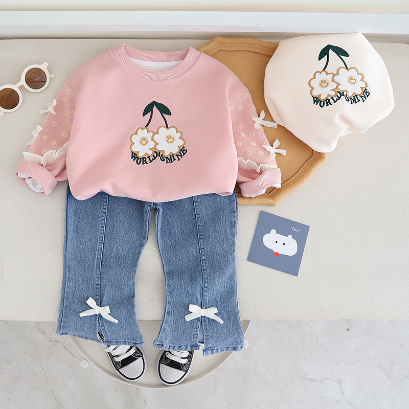 Conjunto Jean rosa blanca foto 3