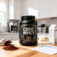 Poudre de protéines personnalisée OEM pour l'entraînement, stimulant musculaire efficace, complément nutritionnel sportif quotidien pour la santé