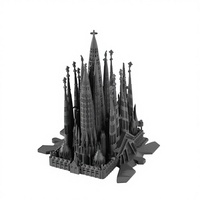 Modèle de Cathédrale Gothique en Plastique Imprimé en 3D Personnalisé, Prototype de Construction de Château pour Collection de Loisirs, Projet DIY et Éducation