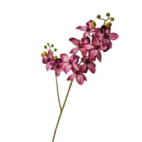 Orchidées Phalaenopsis artificielles faites à la main, toucher réel, pour décoration de mariage et de Noël, longues tiges, en PU