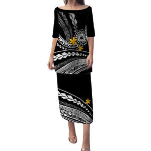 Самоа пулетаси Oem, оптовая продажа, флаг Самоа с печатью, цветы Teuilia, традиционные узоры большого размера, платье с логотипом на заказ, элегантная юбка - Product Image 3