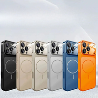 Coque de téléphone mate pour iPhone 17 12 11 13 14 15 16 Pro Max, protection magnétique antichoc, anti-chute