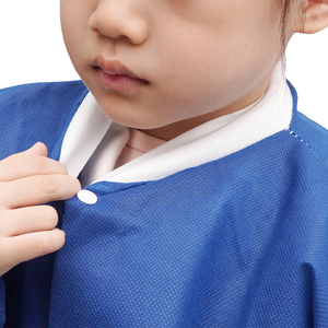 Manteaux de laboratoire jetables pour enfants, Non-tissé PP respirant pour enfants, manteau de visiteurs avec poignets et col tricotés, robes de laboratoire blanches pour enfants - Product Image 6