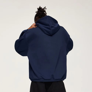 เสื้อครอปมีฮู้ดโอเวอร์ไซส์แบบ300GSM สไตล์สตรีทเสื้อวอร์มมีฮู้ดแบบเรียบ boxy สำหรับผู้ชาย - Product Image 2