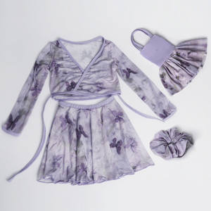 D036037 DTTROL <span class=keywords><strong>Ropa</strong></span> de <span class=keywords><strong>Ballet</strong></span> para Niños, Top de Manga Larga, Malla de Poliéster, <span class=keywords><strong>Ropa</strong></span> de Práctica - Product Image 4