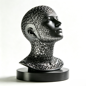 Service d'impression 3D sur mesure de figurines et portraits artistiques en métal OEM, haute précision, acier inoxydable/titane, MOQ 1 pièce, prototype imprimé en 3D - Product Image 1