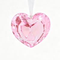Acryl hart hangend ornament Valentijnsdag decoratie liefdesvormige hanger voor huisdecoratie