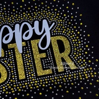 Designs de Pâques joyeux avec des appliques thermocollantes en vinyle à paillettes et strass pour les sweats à capuche, les vêtements et les t-shirts