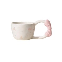 Mugs à café en céramique à grandes oreilles et poignée papillon, prêts pour les fêtes, motif dessin animé créatif, réutilisables, haute esthétique, vente en gros