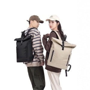 Tùy chỉnh du lịch không thấm nước tuck hiện đại có thể mở rộng cuộn hàng đầu Đại Học Túi máy tính xách tay rollup đô thị đi bộ đường dài Daypack ROLLTOP Ba lô cho nam giới - Product Image 6