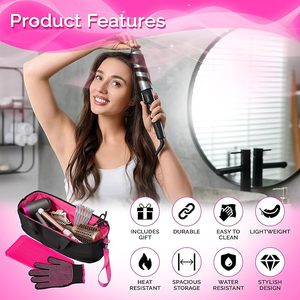 Bolsa de Viaje para Herramientas de Peinado Resistentes al Calor con Tapete de Silicona y Guante Resistente al Calor para Rizador y Plancha de Pelo - Product Image 3