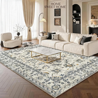 Tapis persan vintage en fausse fourrure de cachemire pour salon, lavable en machine, résistant aux taches, grand tapis pour chambre à coucher, canapé