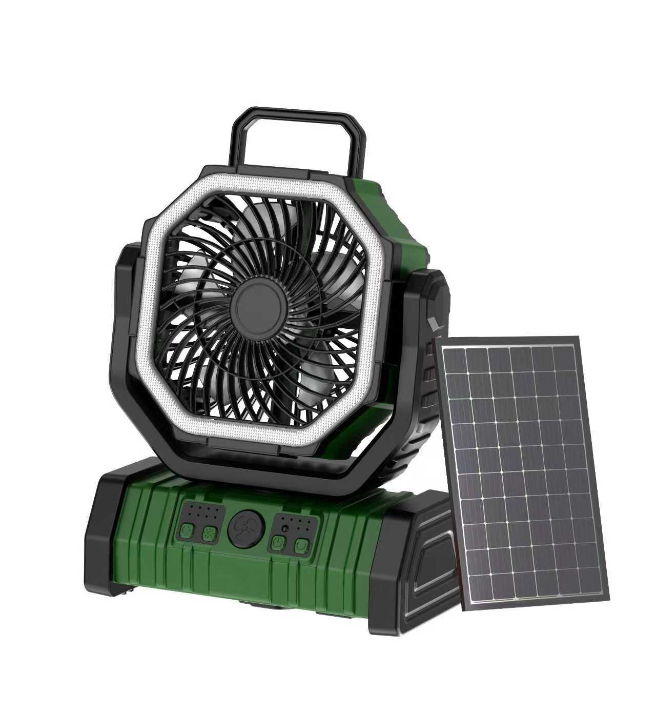 Vert armée avec panneaux solaires