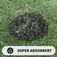 Tapis de bain en polyester absorbant l'eau, tissé, antidérapant, imperméable avec support en TPR pour la maison et l'hôtel