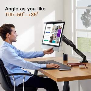 Support de moniteur unique, <span class=keywords><strong>bras</strong></span> de moniteur <span class=keywords><strong>articulé</strong></span> à ressort à gaz, support de moniteur réglable - Product Image 3