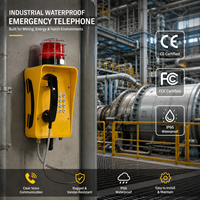 Téléphone robuste IP66/IP67 pour l'extérieur, idéal pour les tunnels, les voies ferrées, les autoroutes, téléphone industriel étanche