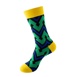 Chaussettes tendance géométriques pour l'automne et l'hiver, chaussettes personnalisées tendance pour hommes et femmes, chaussettes de sport en coton - Product Image 5