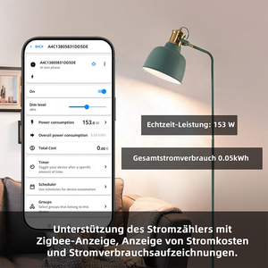 Bilihondim UK Mini Zigbee 1 Channel Dimmer Plug and Play 200W 30m <span class=keywords><strong>Télécommande</strong></span> avec Compteur de Puissance et Surveillance de l'Énergie en Temps Réel - Product Image 2