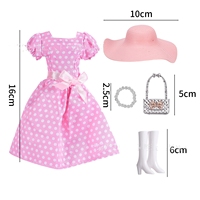 Nouvelle arrivée, robe d'été faite à la main pour poupée miniature DIY à l'échelle 1/6, 30 cm, 11-12 pouces, vêtements pour filles, poupées BB/PP