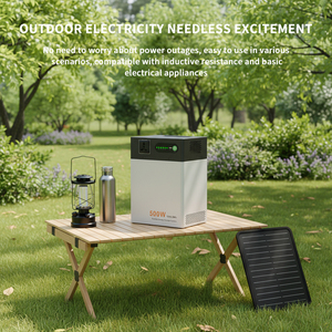 Générateur solaire portable intelligent pour le camping en plein air et <span class=keywords><strong>la</strong></span> <span class=keywords><strong>maison</strong></span>, 500 W, 1004,8 Wh, batterie Lifepo4, station <span class=keywords><strong>d</strong></span>'alimentation portable avec onduleur - Product Image 2
