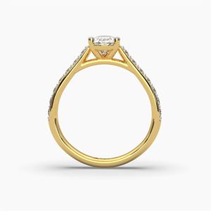 Bague de fiançailles solitaire en diamant de laboratoire taille poire, la plus vendue, personnalisable OEM/ODM, en or massif 14K/18K/22K, de luxe pour femme - Product Image 6
