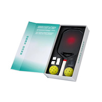 Emballage personnalisé de luxe en carton rigide pour set de raquettes de pickleball, raquette de tennis de plage, boîte cadeau en papier magnétique, gaufrage écologique, éponge