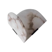 Applique murale LED en cuivre pour chambre à coucher, design simple, moderne, luxueux et créatif, idéale pour couloir d'hôtel et entrée, avec éléments en marbre