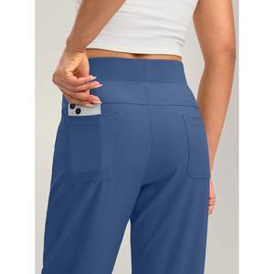 2025 femmes Dusty Blue Joggers vêtements de gymnastique légers avec poches à fermeture éclair pour entraînement décontracté course voyage - Product Image 2