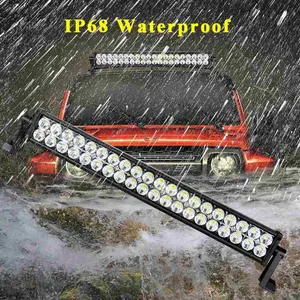 Lampu led offroad, cahaya bar mobil untuk truk perahu Jeep OffRoad Kombo led 72W 120W 180W 240W 300W 12/22/32/42/52 inci