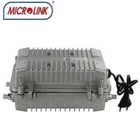 Amplificateur de signal coaxial FTTH CATV 2 voies extérieur 110V, gain 32dB~38dB, 5~862MHz, amplificador 110 catv
